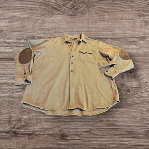 Polo by Ralph Lauren Men’s Bowen Checkered Flannel Elbow Patch Shirt Size XL